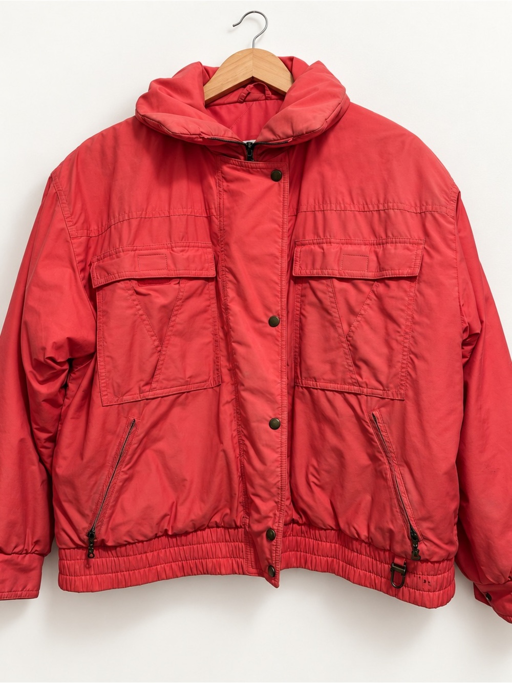 Vintage Bogner Coral Ski Jacket Retro Bomber Coat